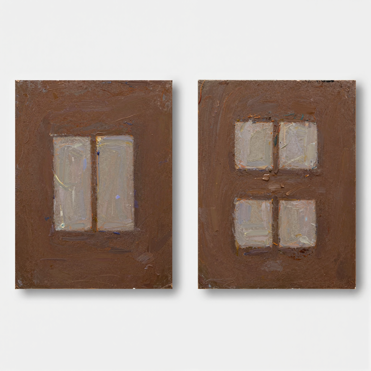 Set de 2 cuadros de pintura abstracta #SP071