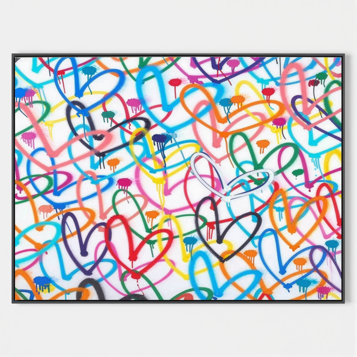 Love Hearts Graffiti Art-1 #GA004